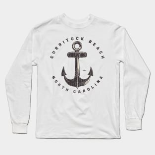 Currituck Beach, NC Summertime Vacationing Big Anchor Long Sleeve T-Shirt